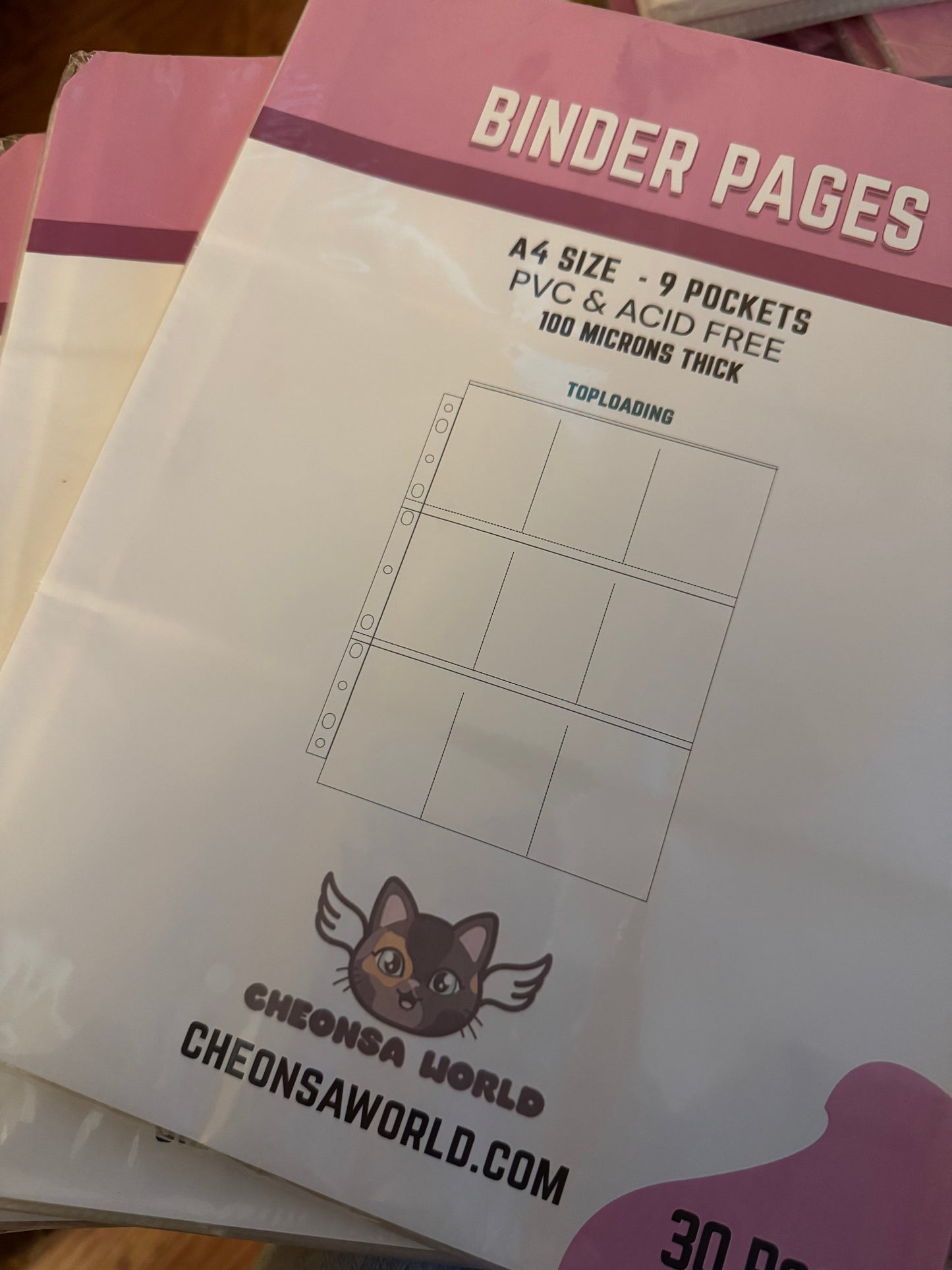 Standard A4 Binder Pages