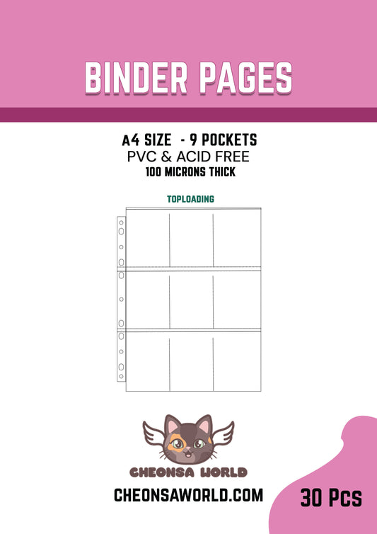 Standard A4 Binder Pages